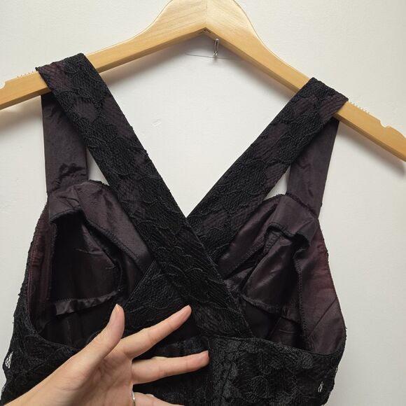 Vintage Rampage Black Lace Dress sz Small Juniors 3 A-line Fairygoth 90s Grunge - Picture 4 of 10